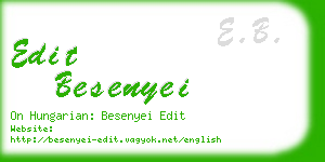 edit besenyei business card